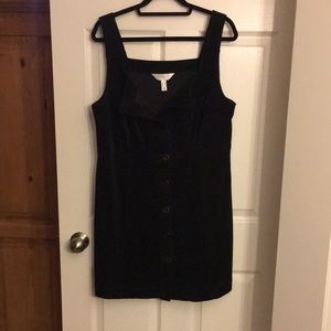 BLACK corduroy strapless dress